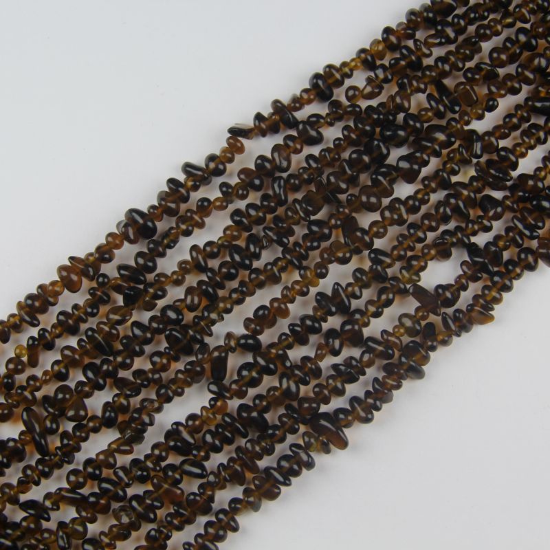 31.5 inch handmade irregular brown glass round bead jewelry