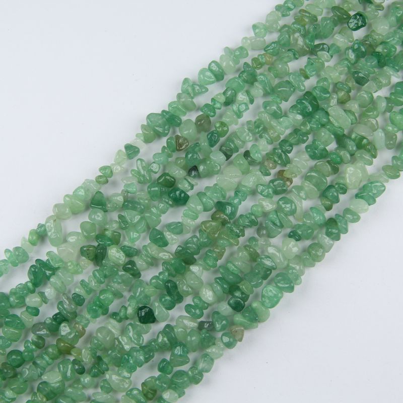 Natural Green Aventurine Necklace 80cm Long Chain - Stone of Opportunity for Women 