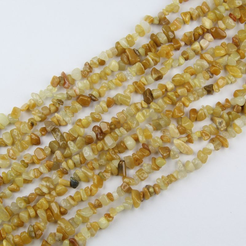 Natural Yellow Aventurine Necklace 80cm Long Chain - Solar Plexus Chakra Stone for 