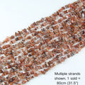 Multiple strands of 31.5" Red Agate irregular chip beads (5-8mm) displayed as the cover image. Natural stone textures. Note: 1 strand sold per order.