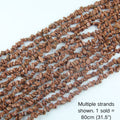 Multiple strands of 31.5" Synthetic Goldstone chips (5-8mm) displayed as the cover image. Note: 1 strand sold per order.