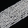 31.5 inch natural white cotton crystal bead strand with 5-8mm irregular round beads threaded on nylon cord