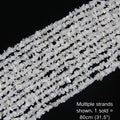 Multiple strands of 31.5" White Cotton irregular crystal chip beads (5-8mm) displayed as the cover image. Note: 1 strand sold per order.