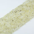 31.5 inch natural yellow citrine bead strand with 5-8mm irregular round beads threaded on nylon cord